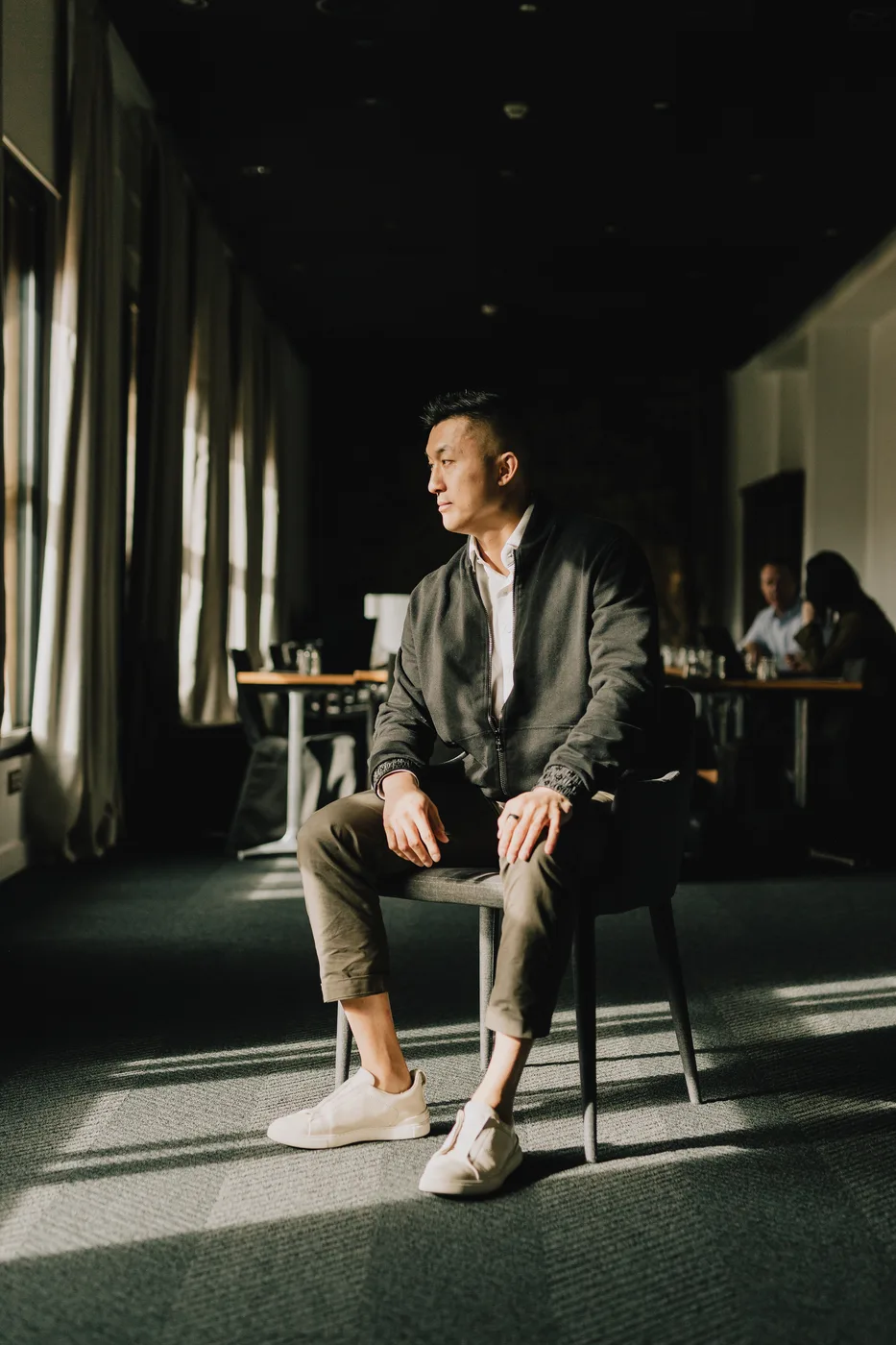 Executive portrait photographed on location in a Barcelona venue